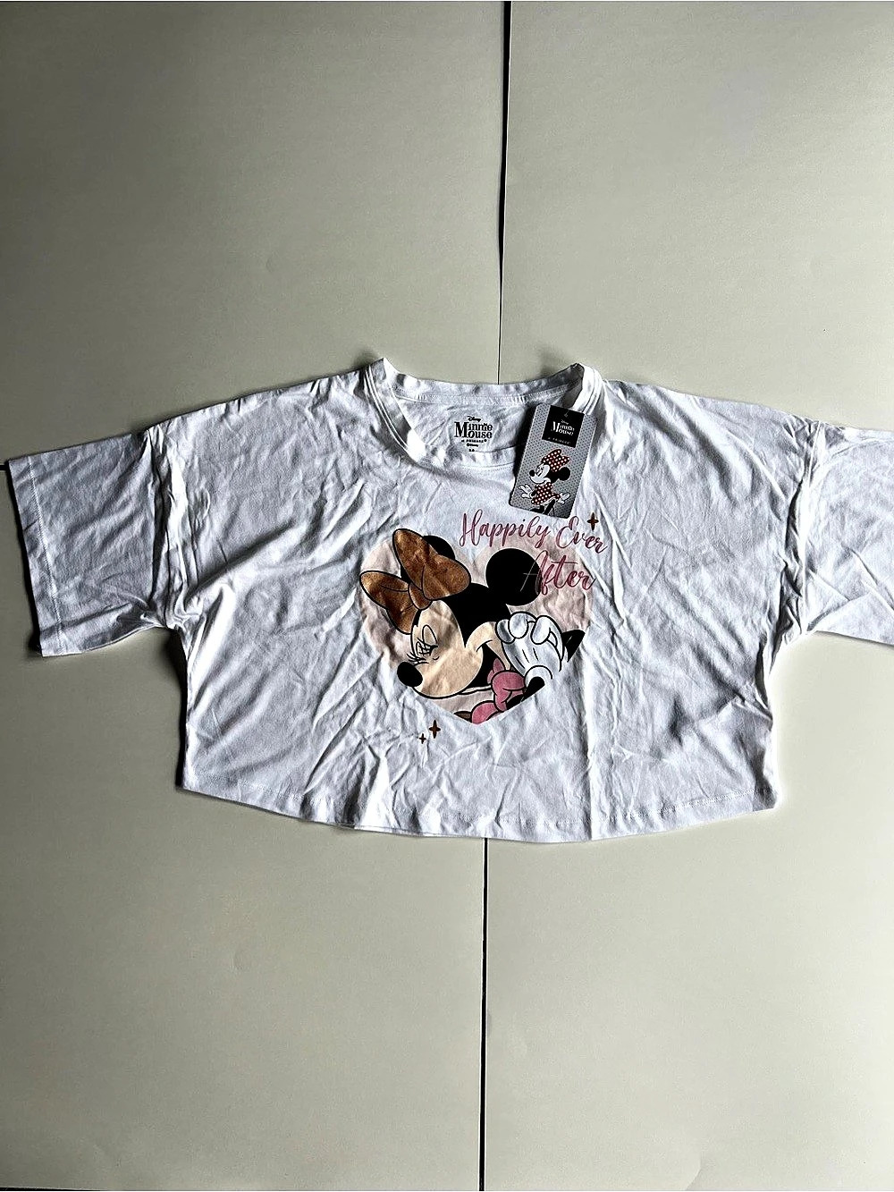 Disney Minnie Mouse Happy Ever After graphic tee Graphic Tee Girls 12-14 NWT